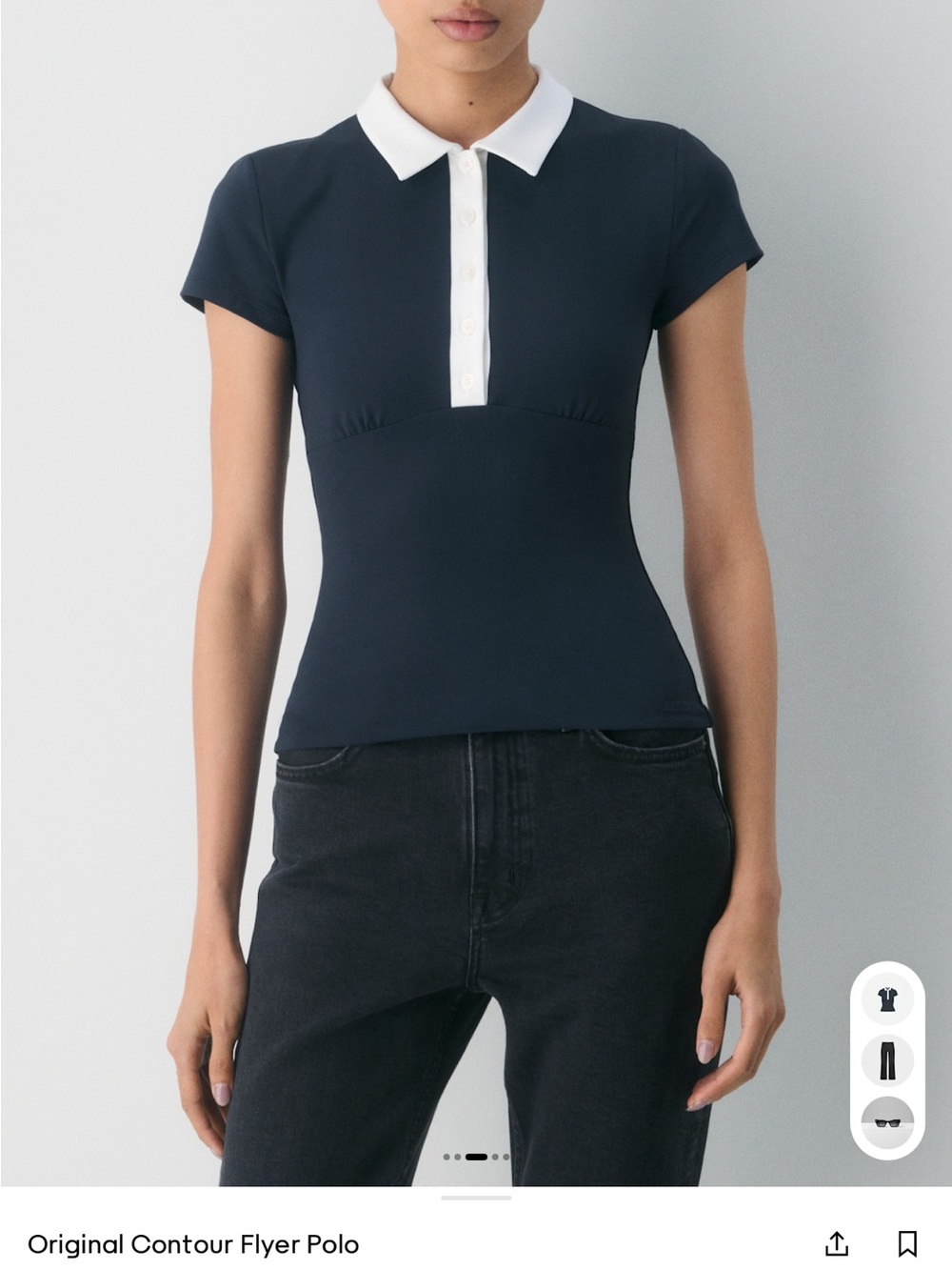 Original Contour Flyer Polo Shirt - Navy/White